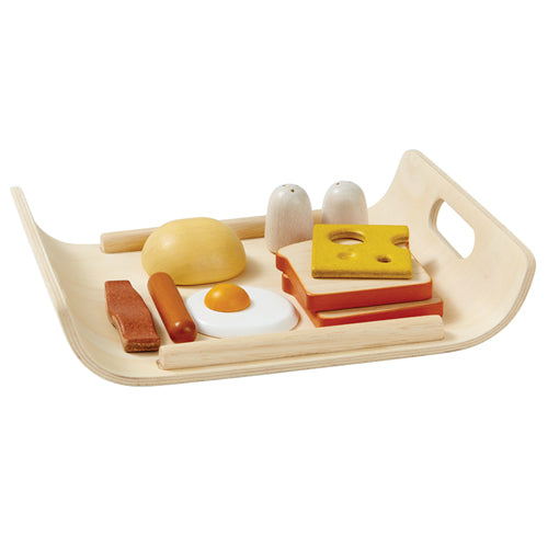 木製　トレー　物置き　plan toys PLAN TOYS (プラントイ) 朝食メニュー 3415 J610765 (3歳